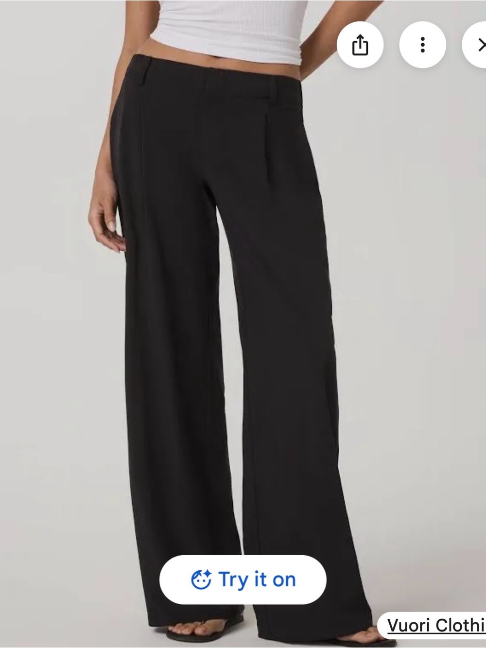 NWT Vuori Villa Black Wide-Leg Lounge Pants